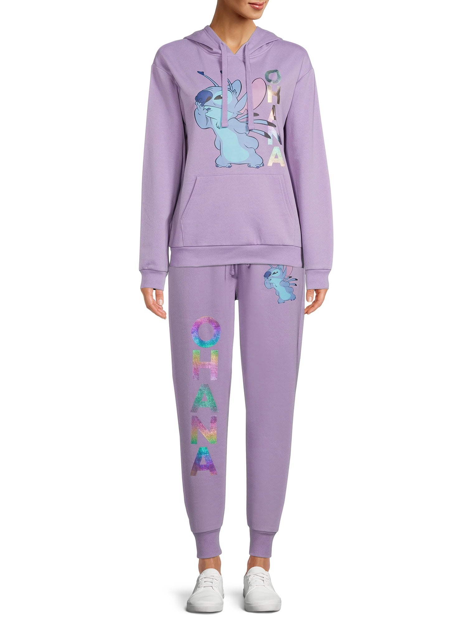 パンツ RONRON DRAWING PONY STITCH SWEAT JOGGER PANTS 5BJH724 Licensed Graphics Juniors' Lilo & Stitch Jogger Pants with