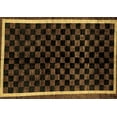 thumbnail image 1 of Ahgly Company Indoor Rectangle Checkered Brown Modern Area Rugs, 6' x 9', 1 of 4