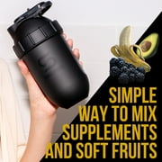 ShakeSphere Tumbler: Protein Shaker Bottle, 24oz Pearl White with Grey logo