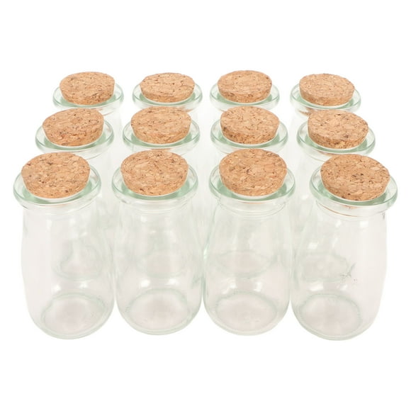 12 Pièces Petites Bouteilles En Verre Avec Couvercles En Liège, Petites Bouteilles En Verre Bocaux Transparents Avec Bouchons En Liège En Bois Bricolage Bocaux En Verre Vintage Bouteilles