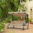 thumbnail image 2 of Outsunny Balançoire de Patio Extérieure à 3 Places, Beige, 2 of 10