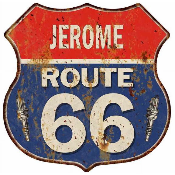 JEROME Route 66 Sign Shield Metal Gift Man Cave Gift 211110002301