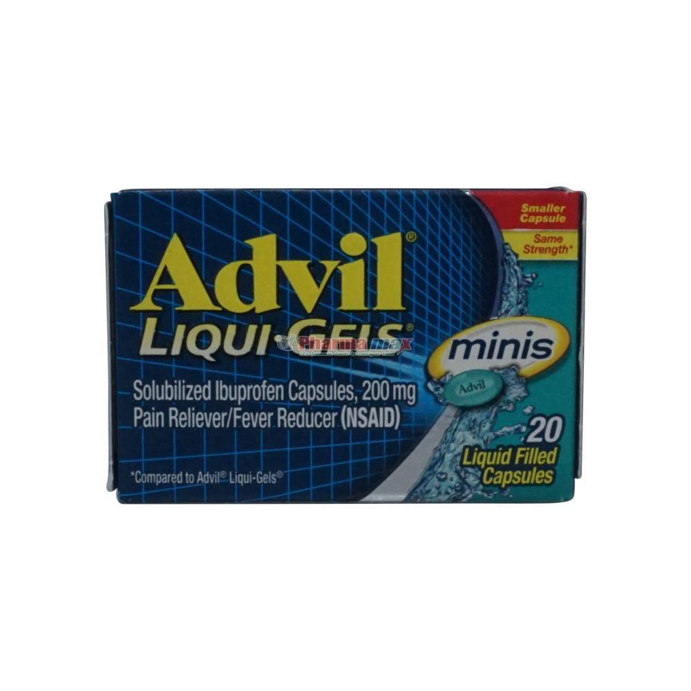Advil Liquid Gels Minis, Pain Reliever & Fever Reducer Liquid Filled