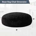 thumbnail image 2 of 3ft Bean Bag Chairs for Adults Large Beanbag Chair with Chevron Plush Fur Cover Big Bean Bag Chair for Living Room Bedroom Dorm, 2 of 10
