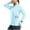 Light Blue, variant on hoksml Women's UPF 50 Sun Protection Hooded Long Sleeve Workout Top with Thumbholes and Side Pockets, Athletic Shirt for Running Hiking