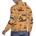 thumbnail image 6 of Naloa Brown Mushrooms Men's Casual Hooded Collar Drawstring Hoodies Pullover Sweatshirts Casual Long Sleeve Shirts-3X-Large, 6 of 7