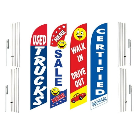 4 Swooper Flags With 4 Pole Kits Used Trucks Sale Here Walk In Drive Out Certified