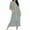 Gray, variant on Robes for Women Plaid Short Sleeve Housecoats Casual Round Neck Zipper Front Bathrobe Soft Long Nightgowns with Pockets