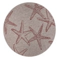 thumbnail image 1 of homeroots home decor 393742 8’ Round Red Starfish Indoor Outdoor Area Rug, 1 of 1
