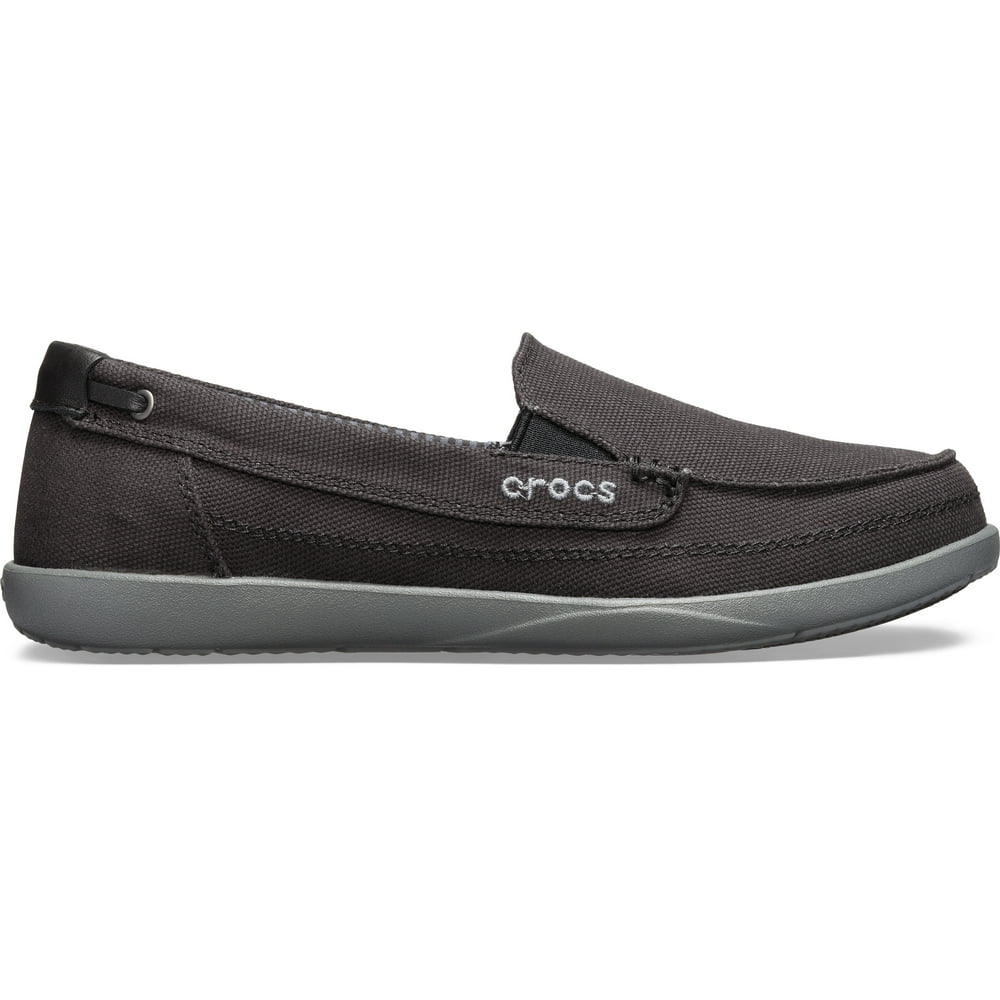 crocs walu canvas loafer women's