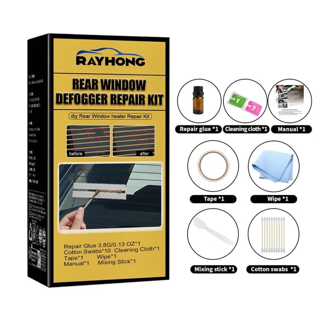 Yhmxh Defroster Repair Kit Window Defroster Repair Kit For Automatic Quickly DIY Repair 10ML Floor Cleaner Household Cleaning Tools Glass Cleaner Carpet Cleaner