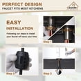 thumbnail image 3 of CASAINC Single Handle Kitchen Faucet with Pull Out Sprayer, Deck Mounted, Matte White, 3 of 4