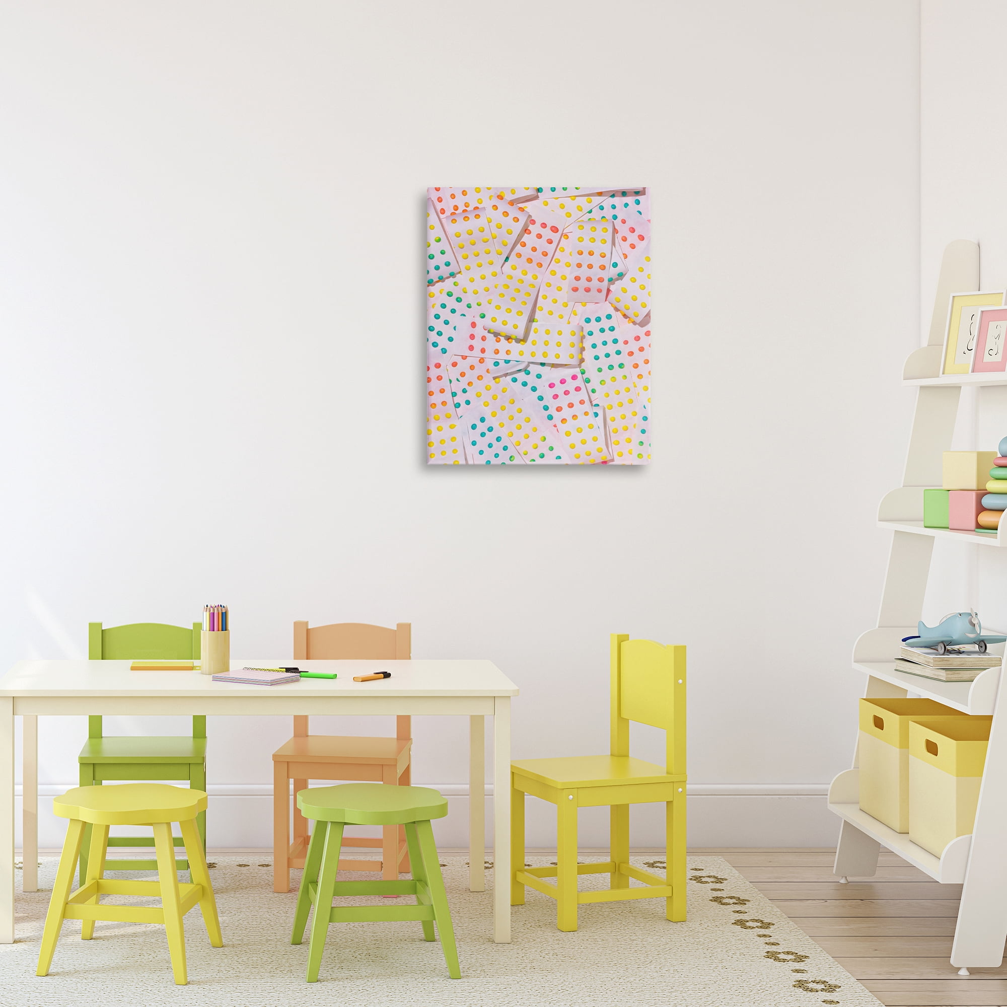 Stupell Industries Retro Color Candy Dots Canvas Wall Art, design by LISH Creative