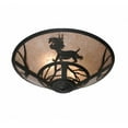 thumbnail image 2 of Meyda Tiffany 110549 22" W Lynx On The Loose Flush Mount Ceiling Fixture - Silver, 2 of 5