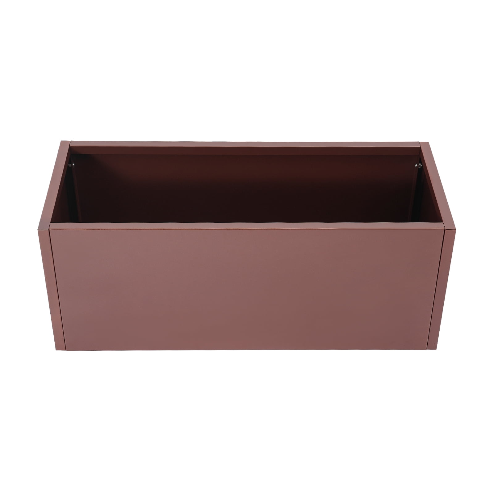Modern Rectangular Flower Box, 38x15x15 in, Durable Steel with High-Temperature Painting, Smooth Edges, Tool-Free Assembly, Suitable for Balcony, Entrance, Deck