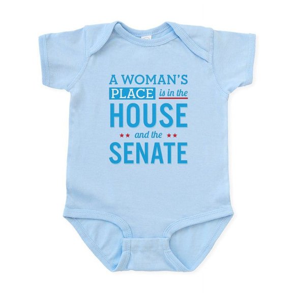 CafePress - A Woman's Place Is In The House And The Senate Bod - Baby Light Bodysuit, Size Newborn - 24 Months