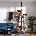 thumbnail image 2 of 94"-102" Huge Cat Tree Ceiling High Cat Tower Brown, 2 of 8