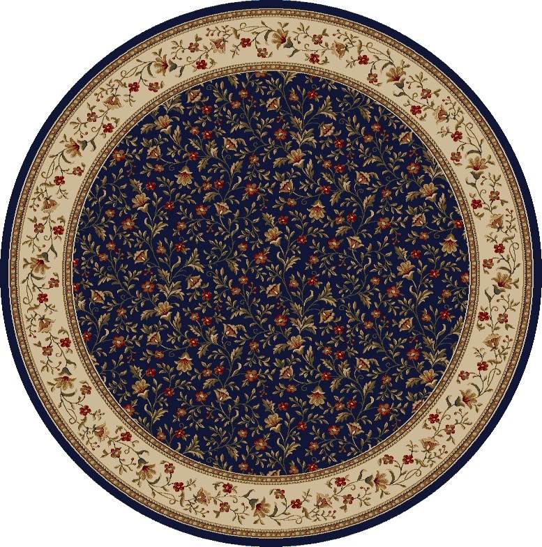 Traditional Como Round Olefin Rug (5.3 ft.)