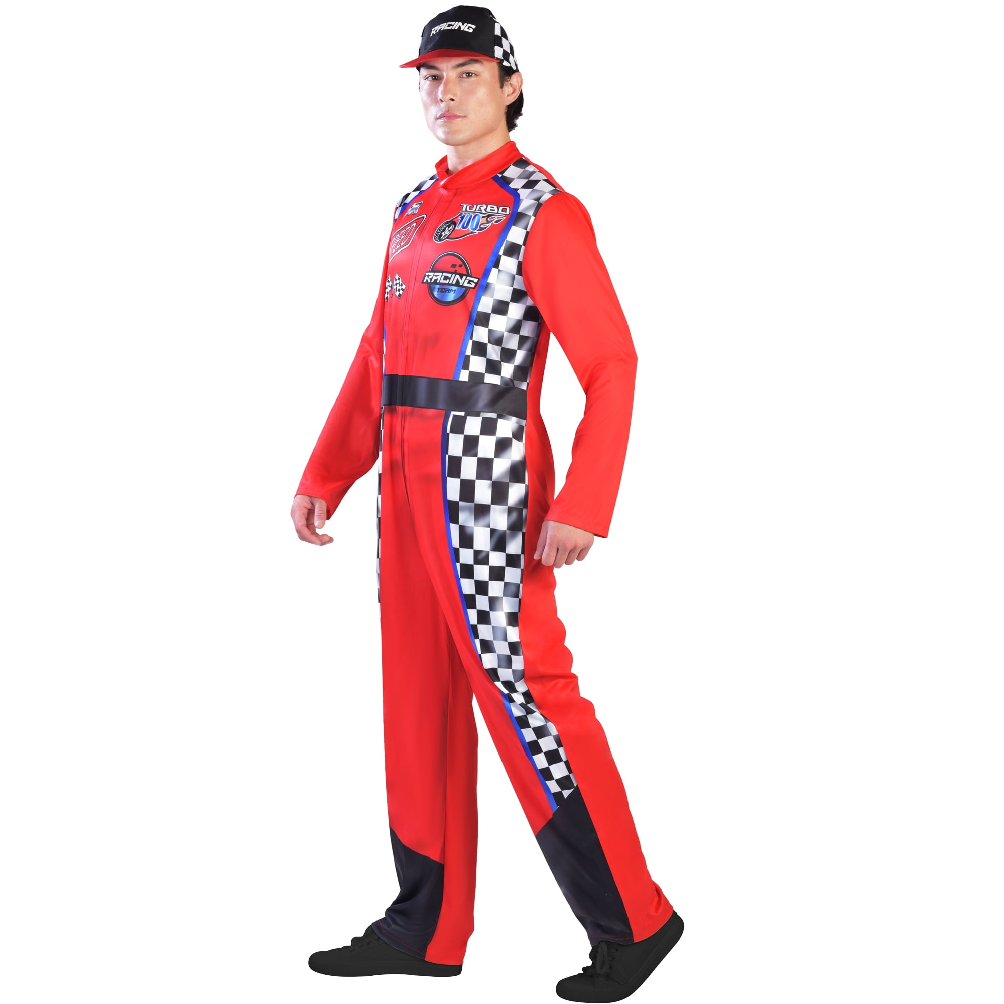 Racecar Driver Halloween Costume for Adults, Men's Size M (32/34), by Way to Celebrate