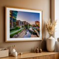 thumbnail image 4 of Nightfall on The Reedy - Greenville South Carolina Photography Oak Framed Wall Art Print 16 x 20 inches, 4 of 6
