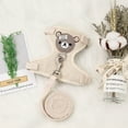 thumbnail image 1 of Pet Vest Traction Rope Colour Cartoon Bear Chest Strap Dog Chain Walking The Dog Rope Small Medium Sized Dogs Cat Accessories Beige-S, 1 of 9