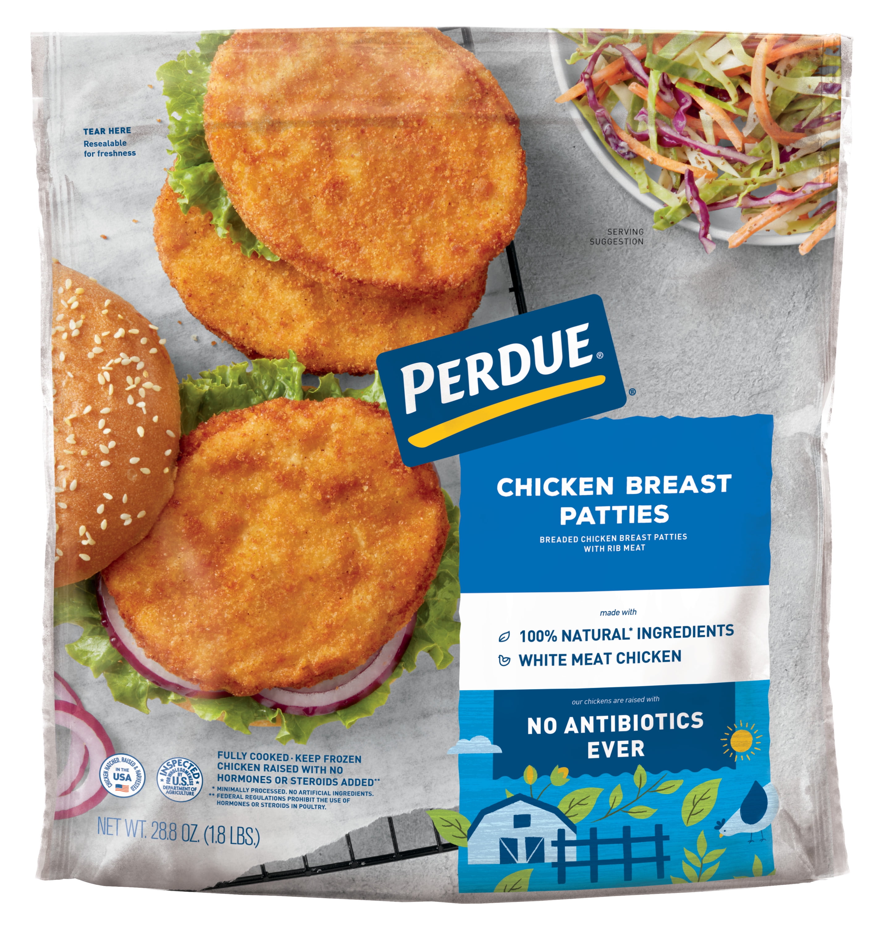 Perdue Frozen Chicken Breast Patties, 28.8 oz.