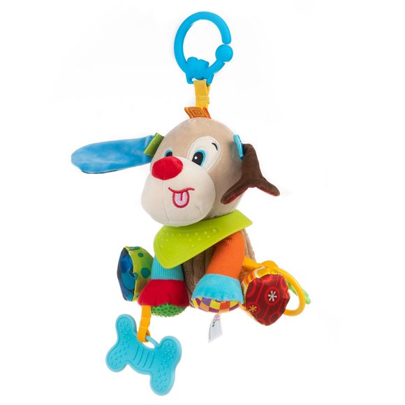 Juguete sensorial mordedor con clip Balibazoo Puppy Paul