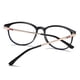 thumbnail image 3 of Moda Anti-luz azul Gafas Estilo literario Estudiantes Gafas de vidrio simple Marco de metal Irfora Negro brillante, 3 of 7