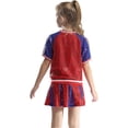 thumbnail image 2 of iixpin Girls Sequins Dance Performance Costume Sparkle Jazz Dance Top with Skirt Shorts Set Dancing Red 110, 2 of 7