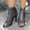 Blue, variant on Women's Crisscross Lace up Open Toe Sandal Boots Mesh Gladiator Ankle Sandals Front Tie Summer Fashion Casual Dress Shoes for Women Black 6(37)