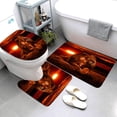 thumbnail image 3 of Juego de cortina de ducha con diseño de león salvaje africano en 3D para baño, juego de baño con animales geniales con cortina de ducha y alfombras, tapa de inodoro, tapete de baño, accesorios de, 3 of 6