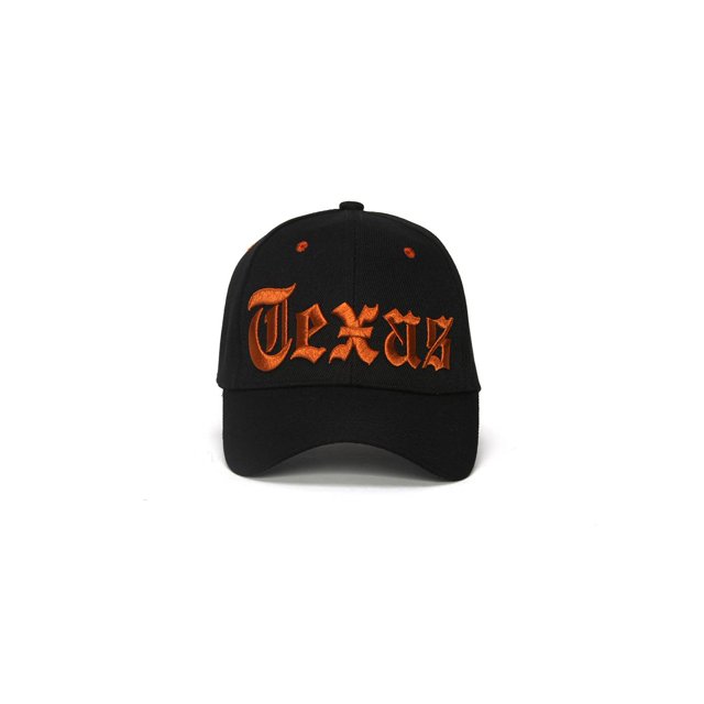 City Caps Olde English Adjustable Baseball Hat - Texas - Black