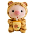 thumbnail image 2 of Animal de peluche de cerdo, muñeco de peluche suave de peluche de cerdo de 9,8 pulgadas, ultra sensible, 2 of 9
