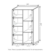 Furinno Luder 7-Cube Reversible Open Shelf, Blackwood