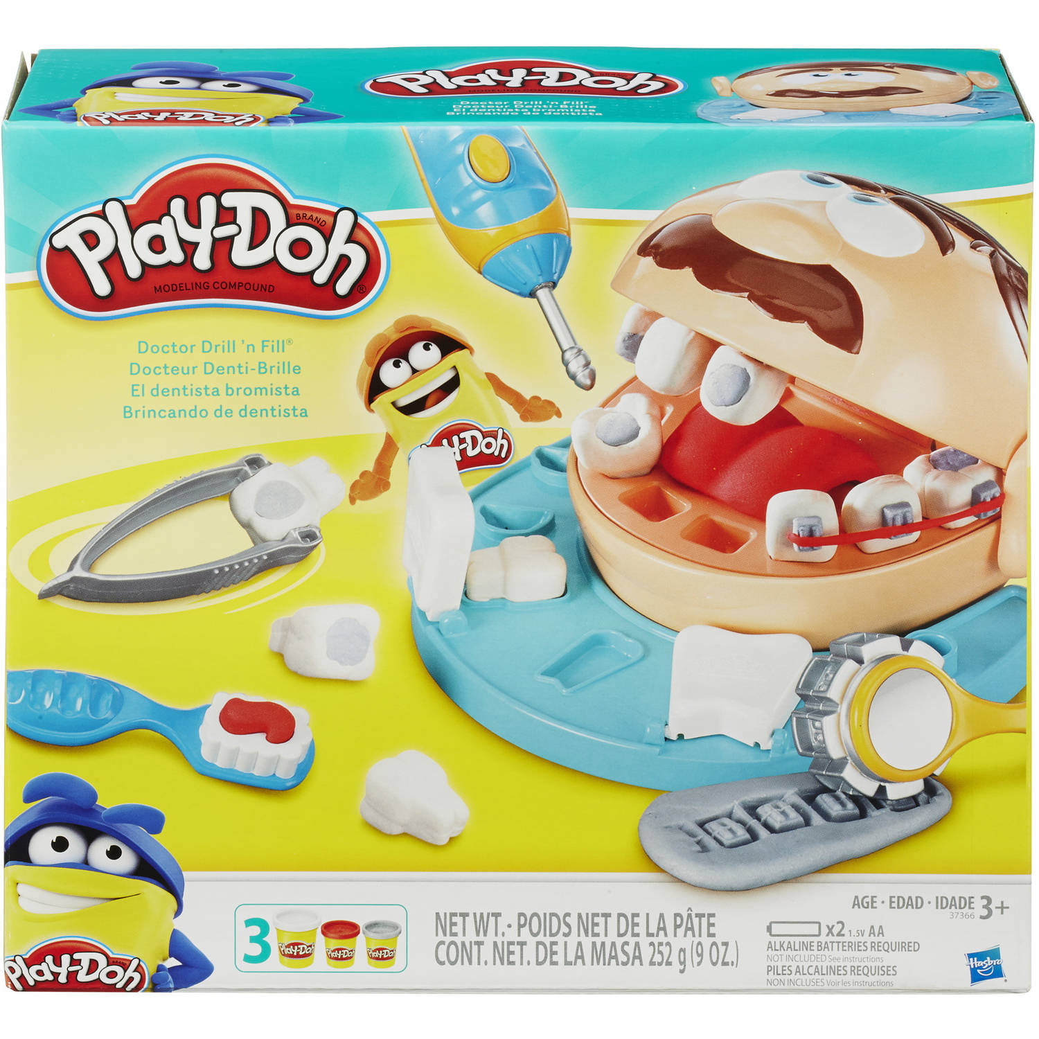 Play-Doh Mini Doctor Drill 'n Fill Dentist Playset 4 Oz With Tools for sale online