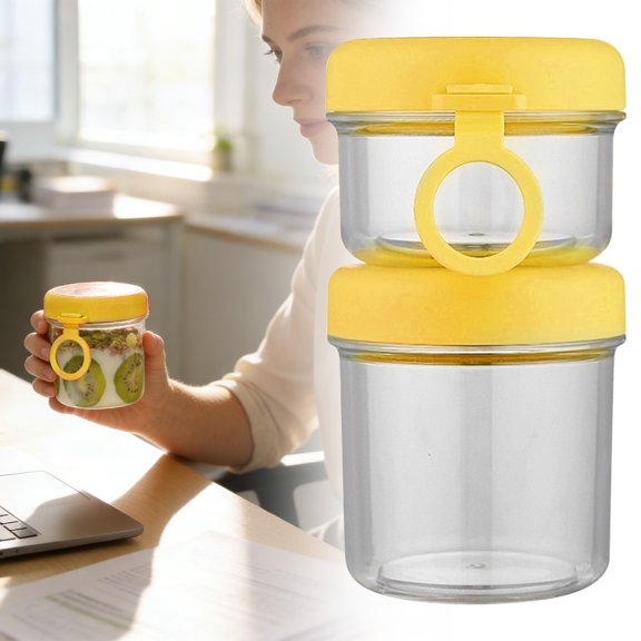Yogurt Containers with Lids Yogurt Parfait Cups with Lids Parfait Cups with Lids Overnight Oats Jars Overnight Oats Containers with Lids Snack Containers Salad Jar Yogurt Jars 880 ML