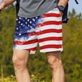 thumbnail image 2 of LEKWK Men 4Th of July Shorts Drawstring Lightweight Elastic Waist Shorts with Pockets Mid Rise Loose Fit Bermuda Shorts Casual Lounge Beach Vacation Everyday Wear Beige M, 2 of 7
