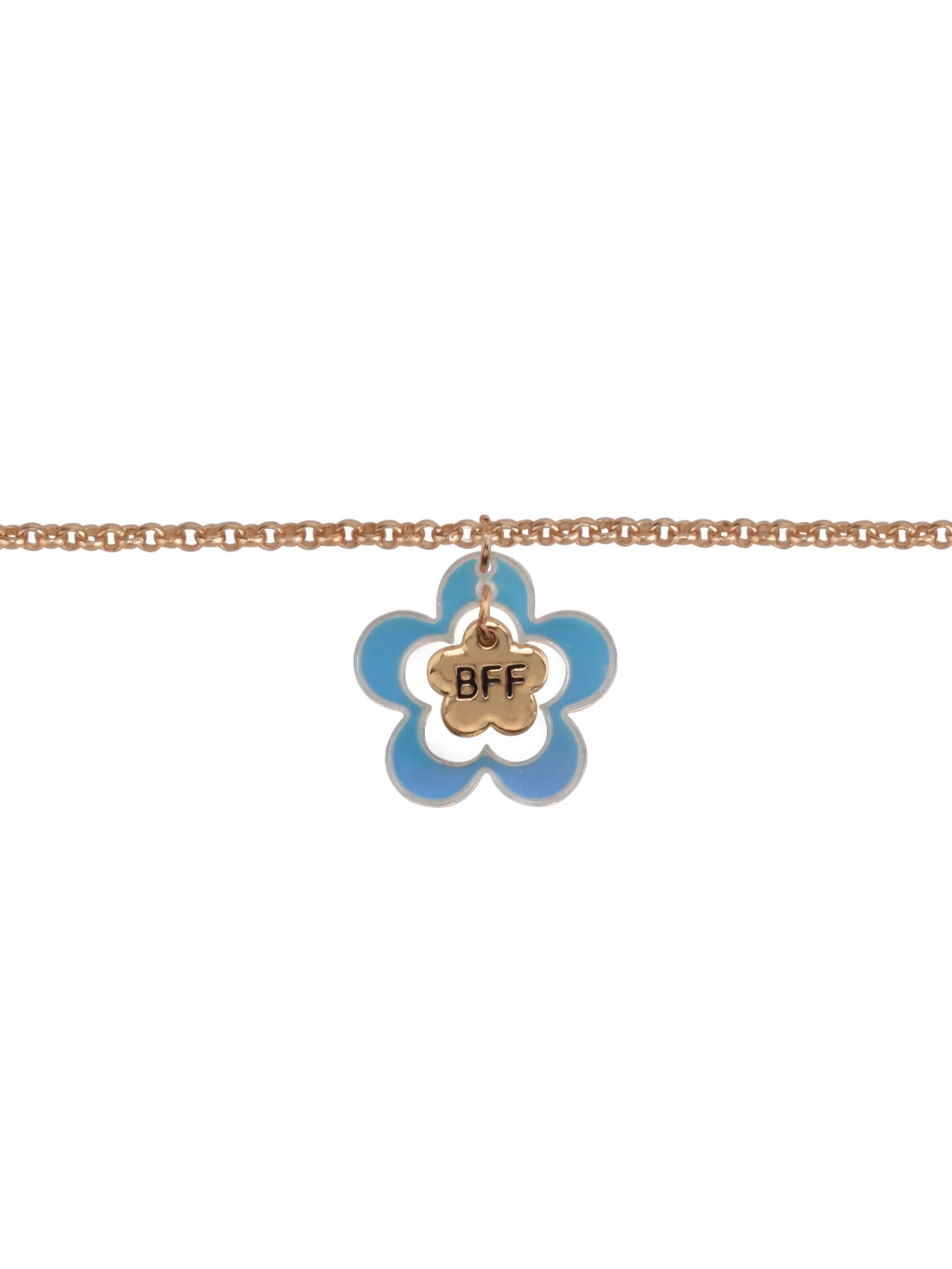 Wonder Nation Female Gold Tone Trio Flower BFF Necklace Set