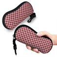 thumbnail image 5 of Zufioo Red Moroccan Print Sunglasses Case Tactical Zipper Sunglasses Carrying Case for Men Women, 5 of 6