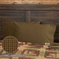 thumbnail image 3 of VHC Brands Tea Cabin Rustic Standard Green Plaid Pillow Case Set of 2 Cotton Rectangle Bedroom Decor, 3 of 7