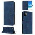 thumbnail image 1 of For Samsung A22 Case 5G, Allytech Wallet Case Magnetic Folio Embossed Full Protection PU Leather Kickstand Credit Card Holder Slots Wrist Strap Flip Cover for Samsung Galaxy A22 5G, Blue, 1 of 11