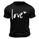thumbnail image 4 of Tops para hombre, blusas y camisas de cuello redondo y manga corta para hombre. Camiseta/camisa informal de cuello redondo y manga corta con estampado de corazones para hombre. Tops de poliéster para, 4 of 4