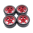 thumbnail image 1 of Bewildely Llanta de rueda de Metal para coche de control remoto, neumático de deriva de 27mm, 4 piezas, para 1/28 Wltoys K969 K979 K989 Kyosho Kits de construcción modelo rojo, 1 of 6