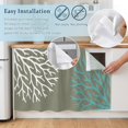 thumbnail image 4 of Coastal Corals Small Sink Skirt, Bathroom Vanity Cabinet Adhesive Curtain, Turquoise White Ocean Life Sage Green Art Utility Under Sink Cover Decorative Kitchen Cabinet Curtains 10"x11", 4 of 8