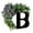 #B, variant on Personalized Grapevine Letter Wreath (Custom Initial Decor, Welcome Sign), Pre-Formed Letters Maintain Perfect Shape, Reinforced Connectors(#B), By Kingtowag
