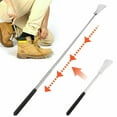 thumbnail image 5 of Extra Long Handle Shoe Horn Stainless Steel 25" Handled Metal Shoehorn Horns, 5 of 6