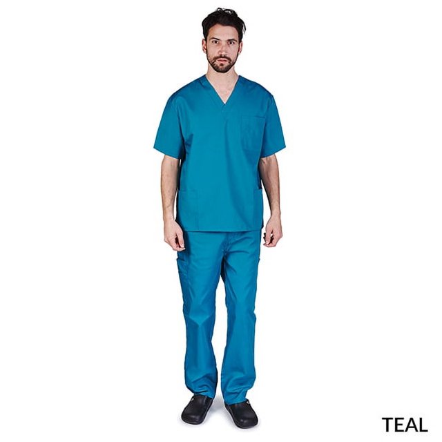 M&M SCRUBS Men's Scrub Set Medical Scrub Top and Pants