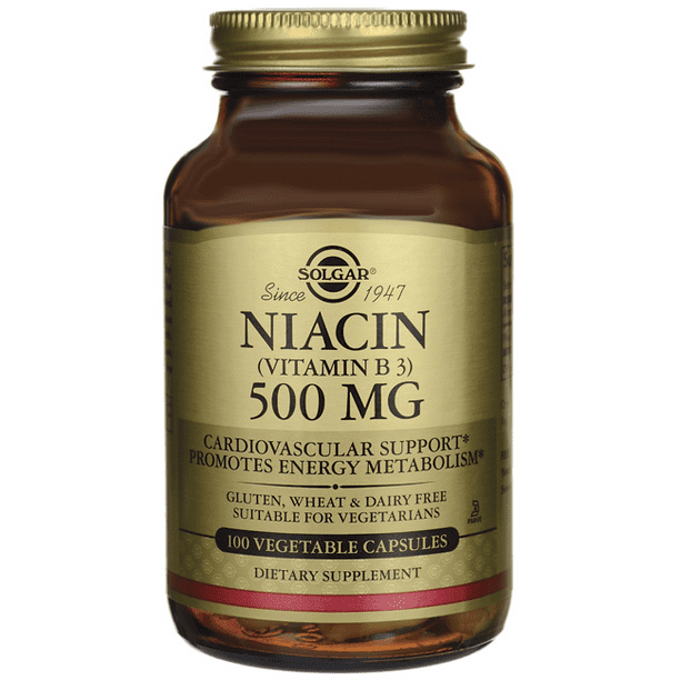 Solgar Niacin Vitamin B3 500 mg 100 Vegetable Capsules