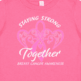 thumbnail image 4 of Inktastic Staying Strong Together with Pink Breast Cancer Ribbon Boys or Girls Baby T-Shirt, 4 of 5