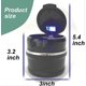 thumbnail image 5 of Cenicero portátil para coche, a prueba de olores, con tapa y luz LED azul, para basura, desmontable, sin humo, resistente al viento, accesorios para coche - negro cromo, 5 of 5